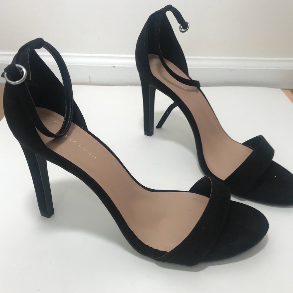 Black strappy heels